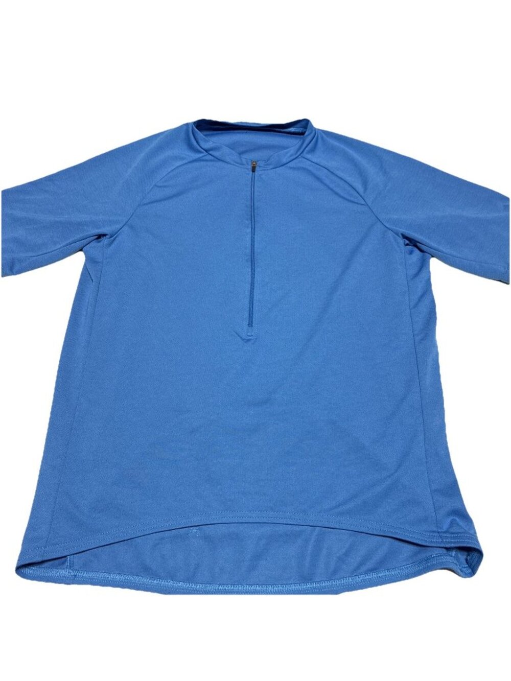 REI CO-OP Cycling Jersey Blue Short Sleeve 1/4 3 Pocket Bike Shirt Men’s Size M